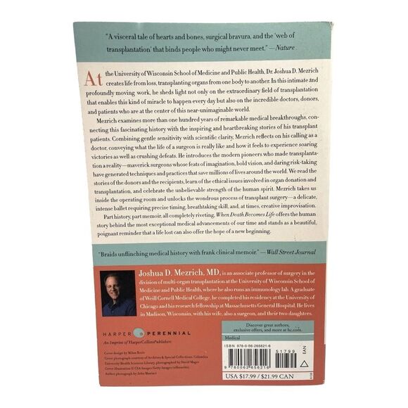 When Death Becomes Life: Notes from a Transplant Surgeon, Mezrich MD - Picture 3 of 7